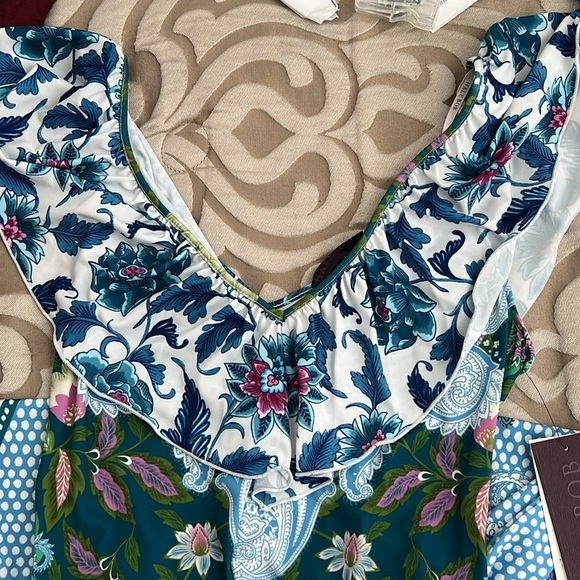 Hale Bob Womens Lotus Print Maxi Dress, size Small - Picture 9 of 10